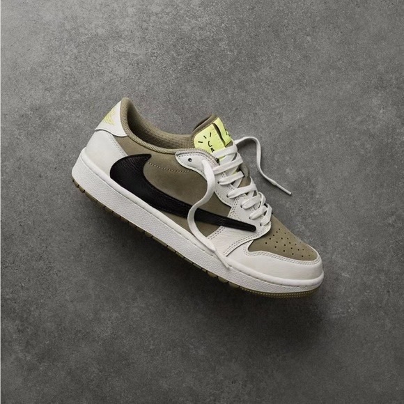 Jordan 1 Retro Low Golf Travis Scott Neutral Olive - Picture 5 of 6